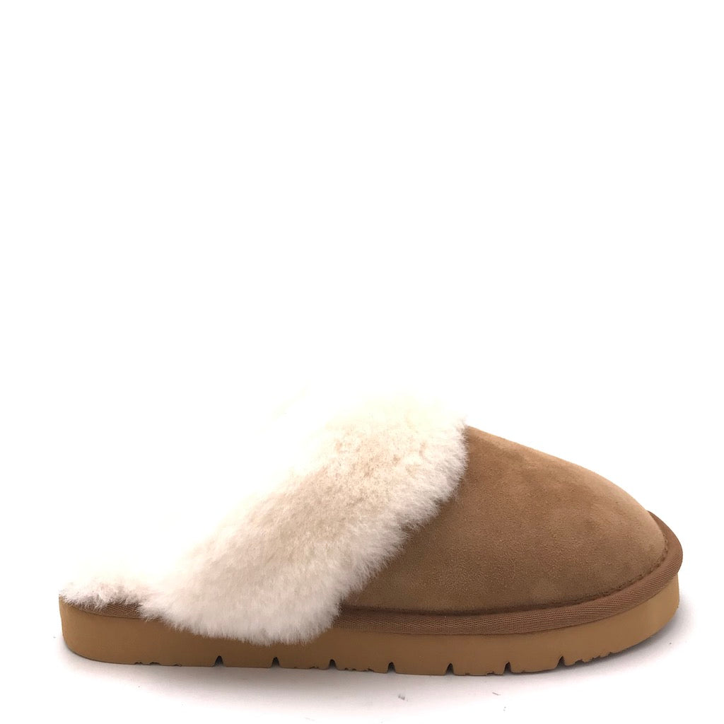 Zulian Calzature Ciabatta Chou cuoio