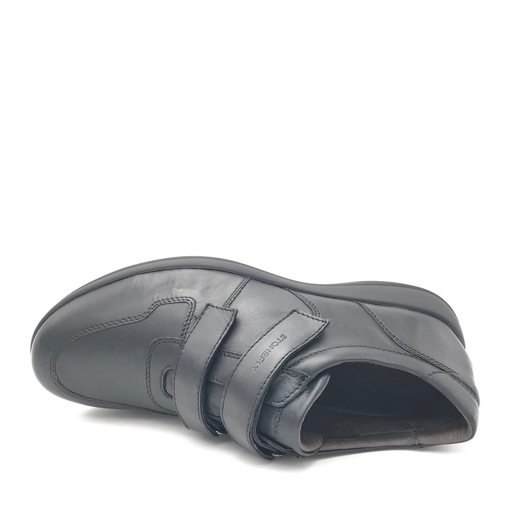 Zulian Calzature Scarpa strappo Season in nappa nera Offerta per la Festa della Mamma