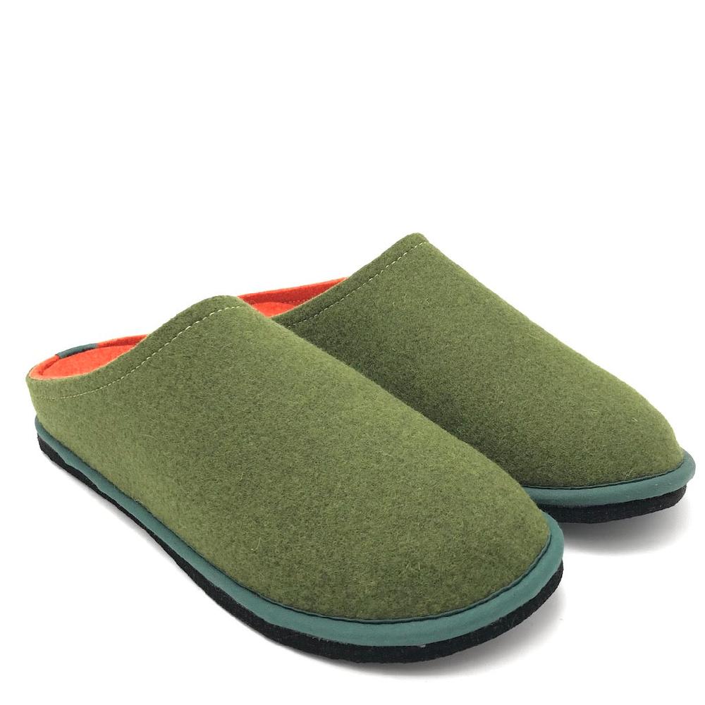 Zulian Calzature Ciabatta Easy bicolor muschio-arancione Sottocosto