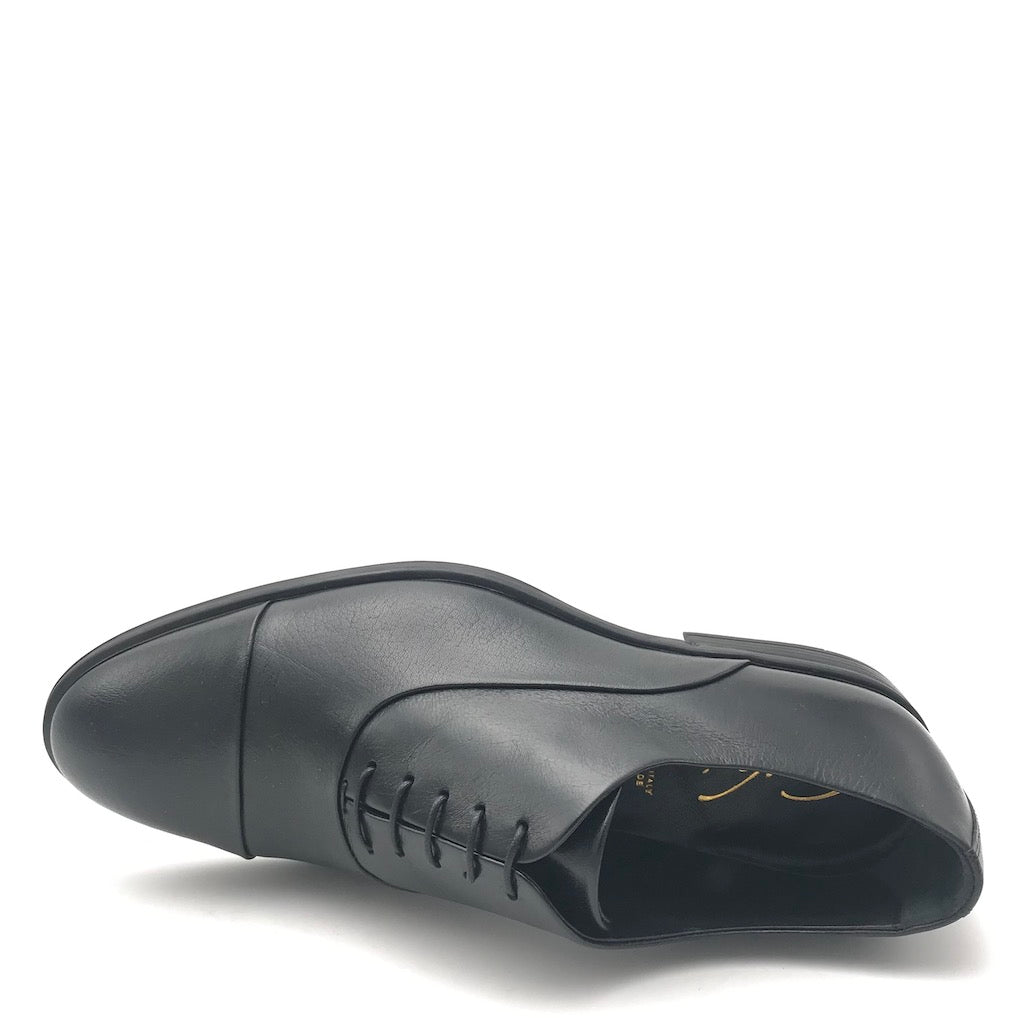Zulian Calzature Stringata francesina semilucida nera Outlet