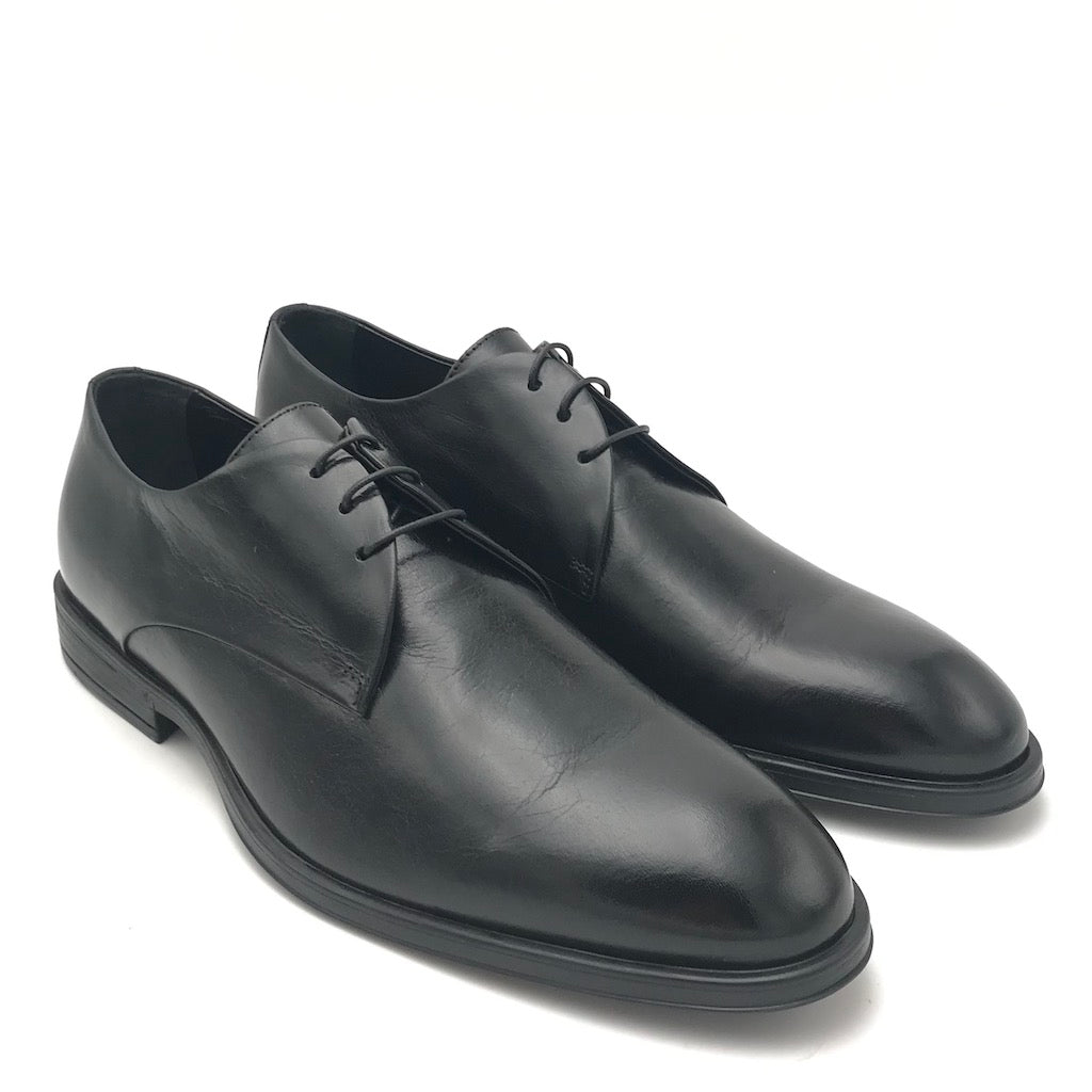 Zulian Calzature Stringata derby semilucido nero In Vendita
