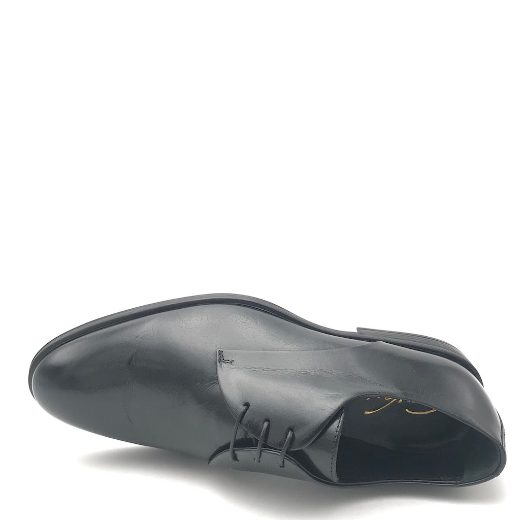 Zulian Calzature Stringata derby semilucido nero In Vendita