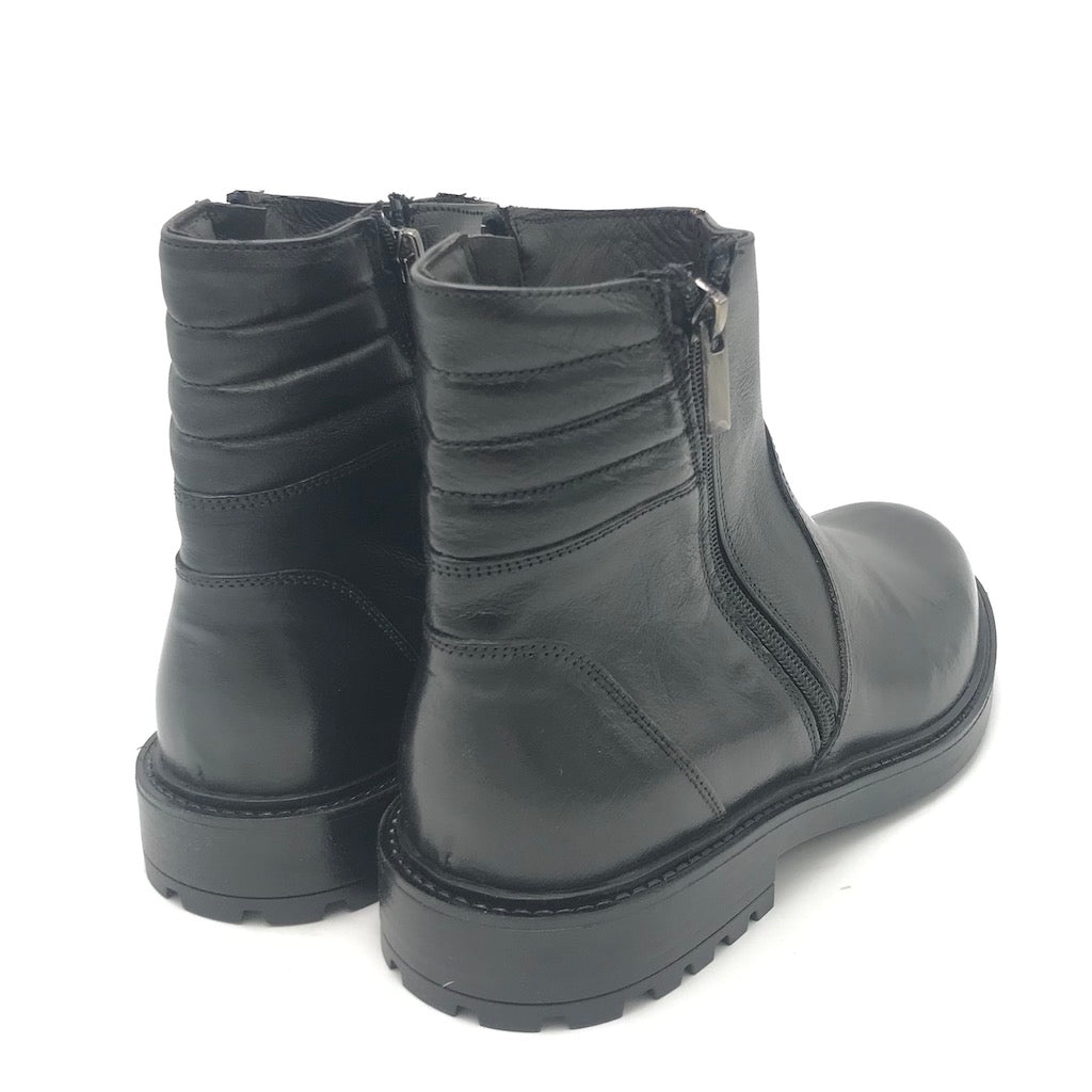 Zulian Calzature Stivaletto in pelle nera Saldi