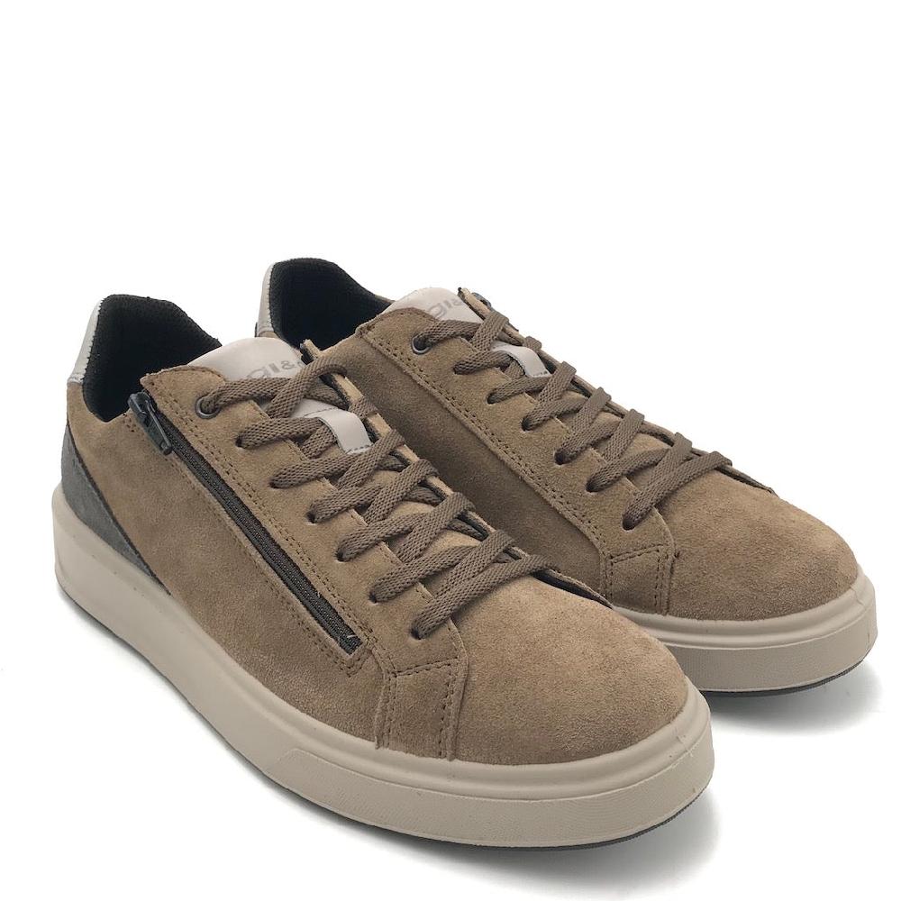 Zulian Calzature Sneakers Sten sesamo-antracite Vendita Economica