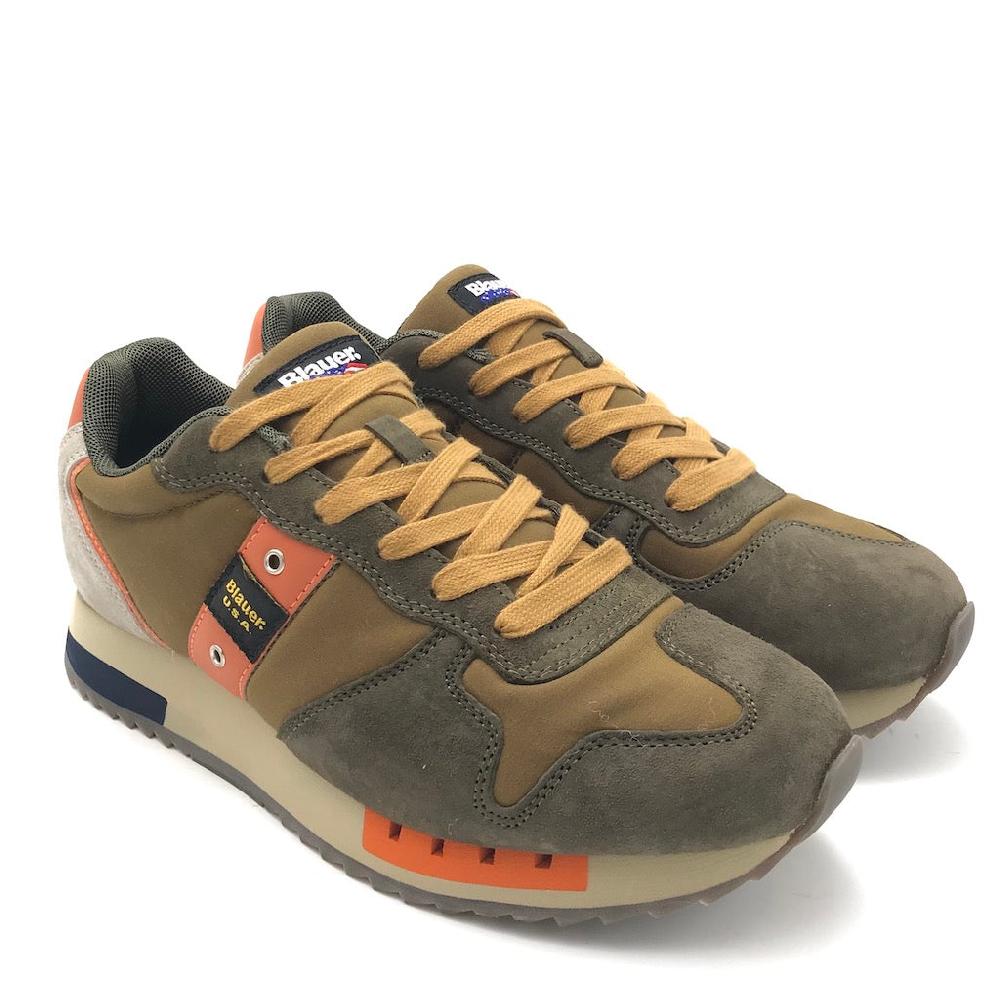 Zulian Calzature Sneakers Queens01 green-ochre Vendite Flash