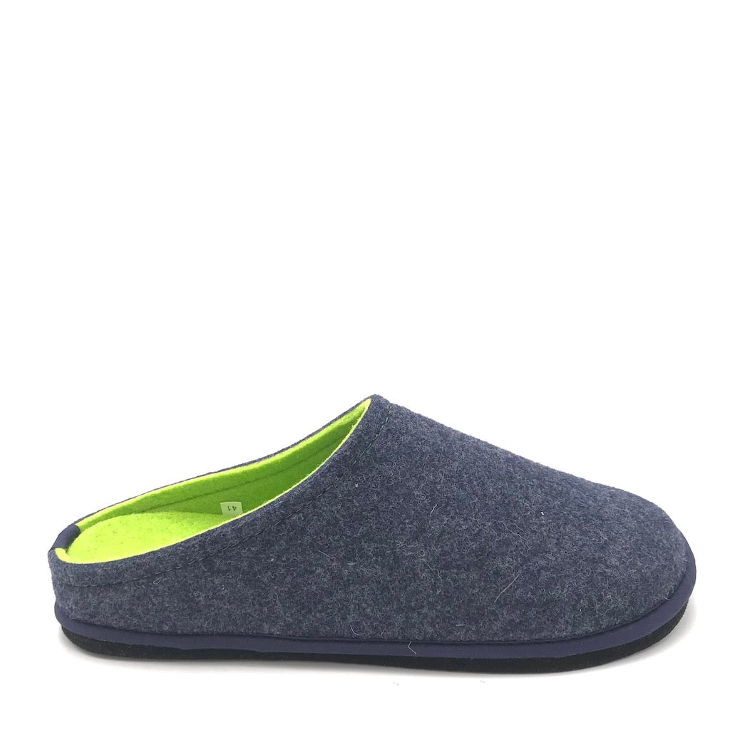 Zulian Calzature Ciabatta Easy bicolor blu-verde fluo