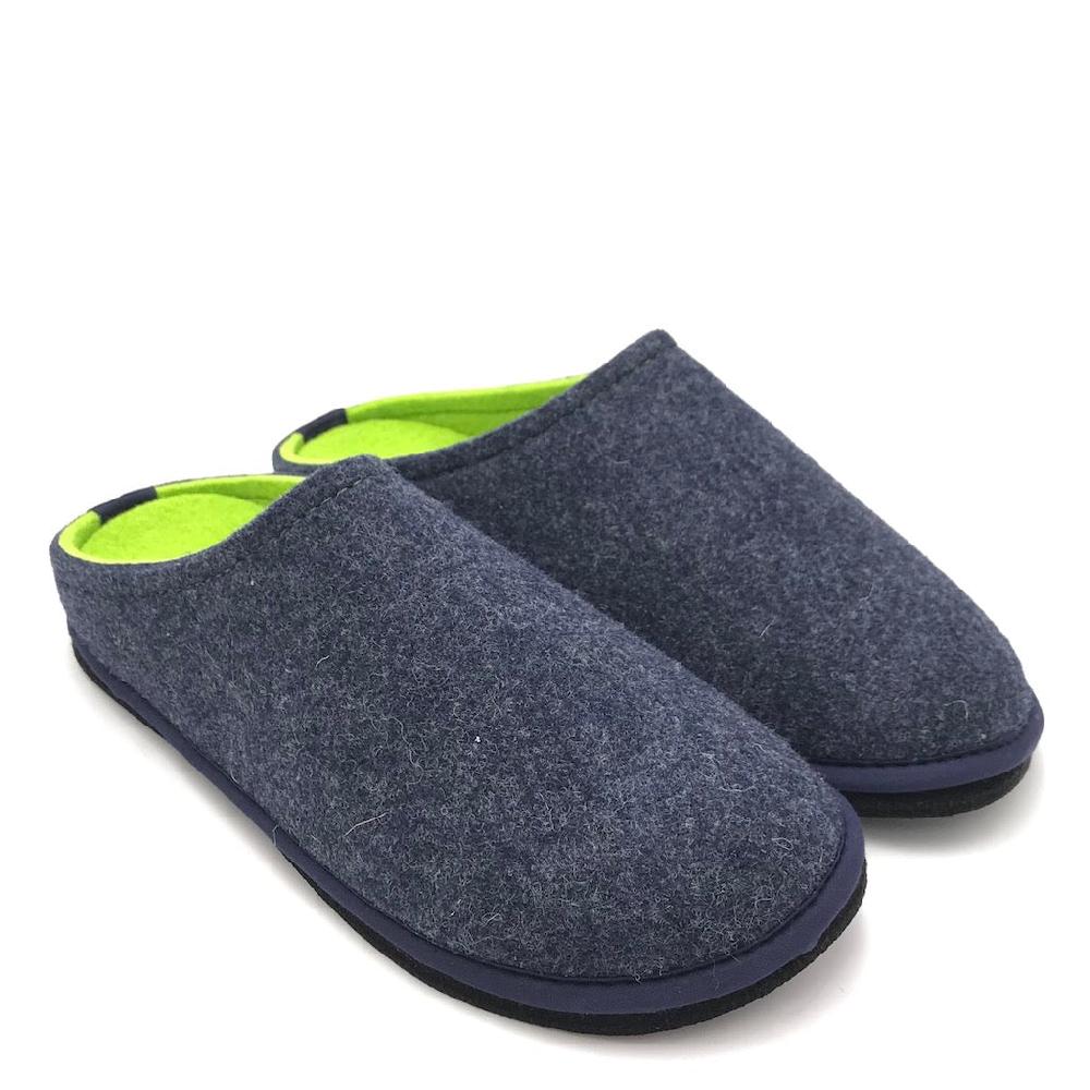 Zulian Calzature Ciabatta Easy bicolor blu-verde fluo Negozio
