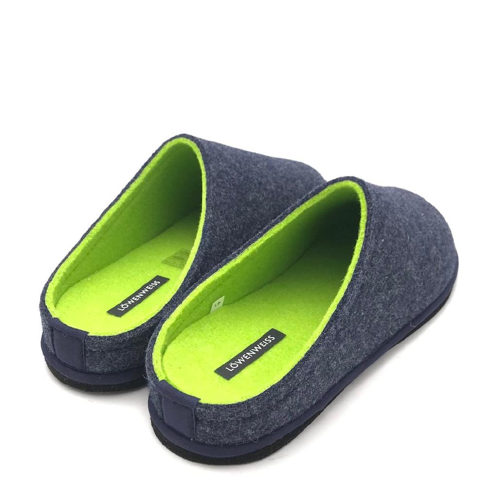 Zulian Calzature Ciabatta Easy bicolor blu-verde fluo Negozio