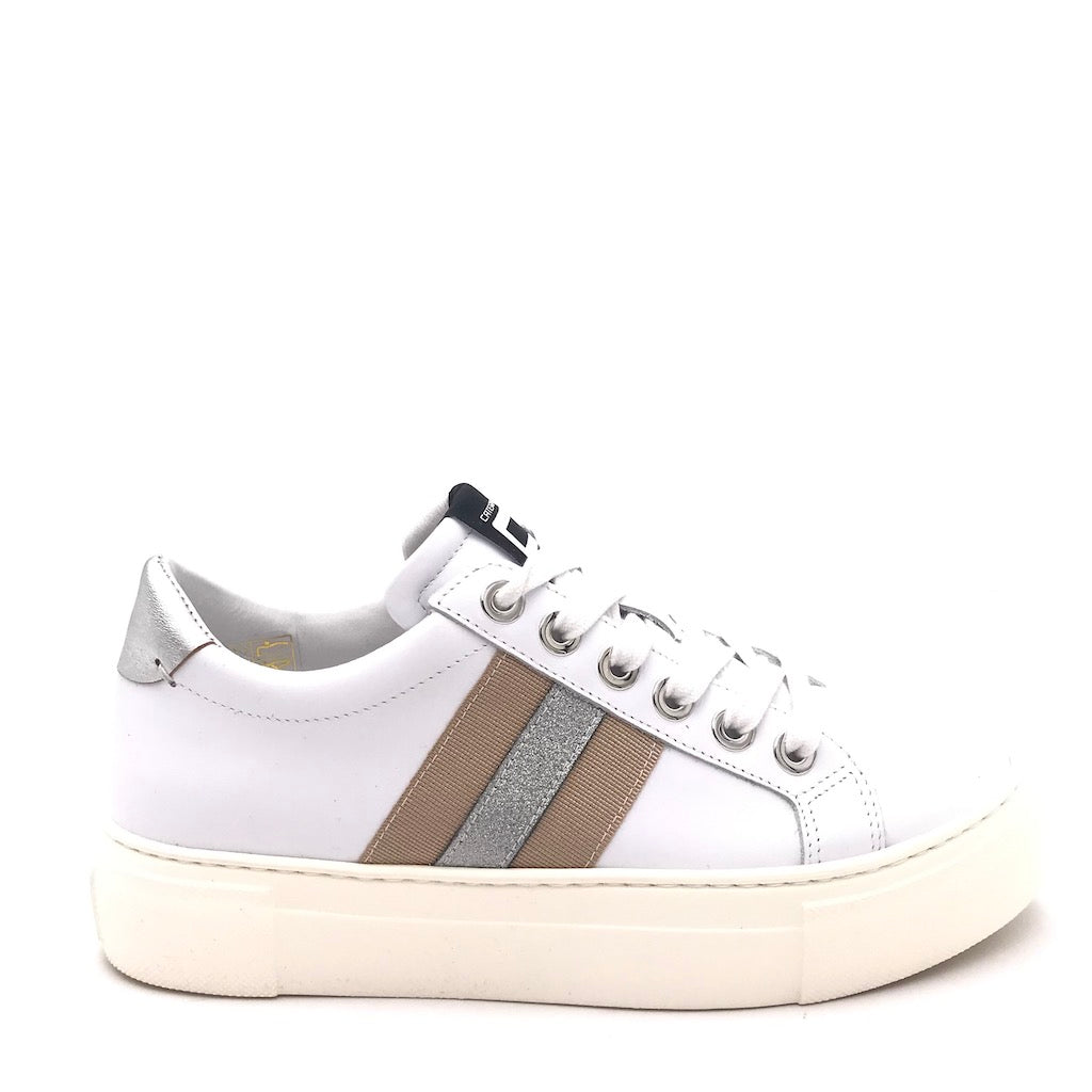 Zulian Calzature Sneakers in pelle bianca Vendita