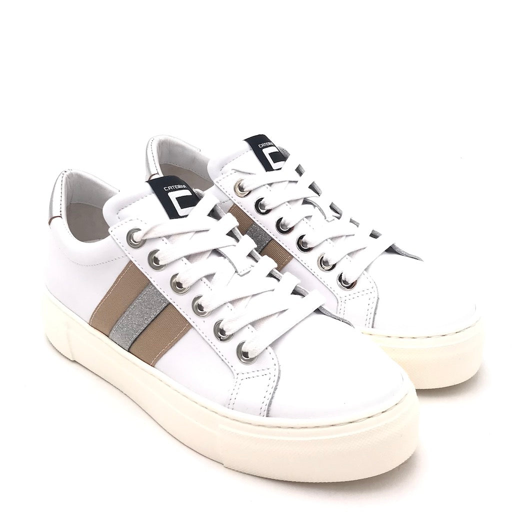 Zulian Calzature Sneakers in pelle bianca Vendita