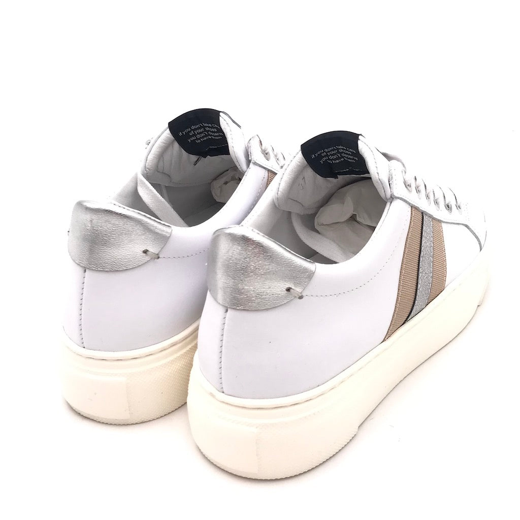 Zulian Calzature Sneakers in pelle bianca Vendita
