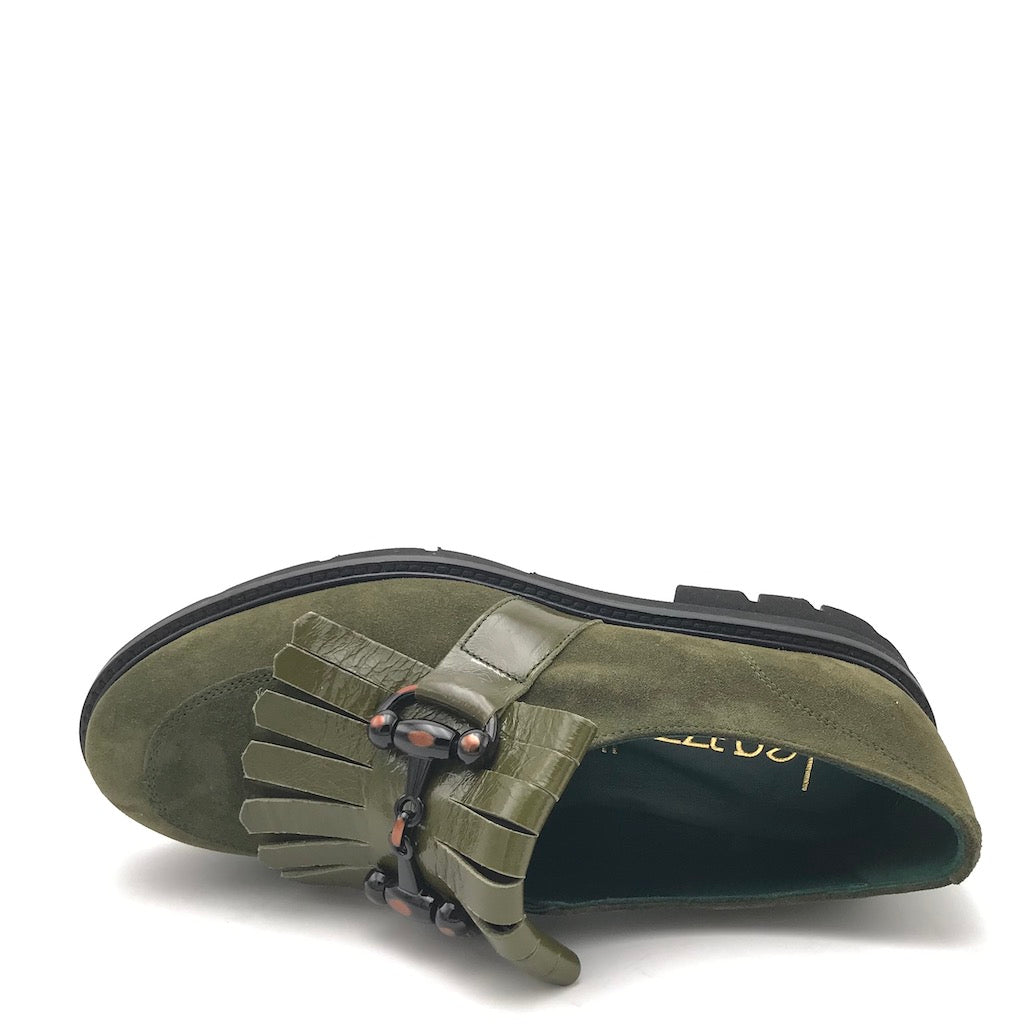 Zulian Calzature Mocassino in camoscio verde bosco Negozi Online