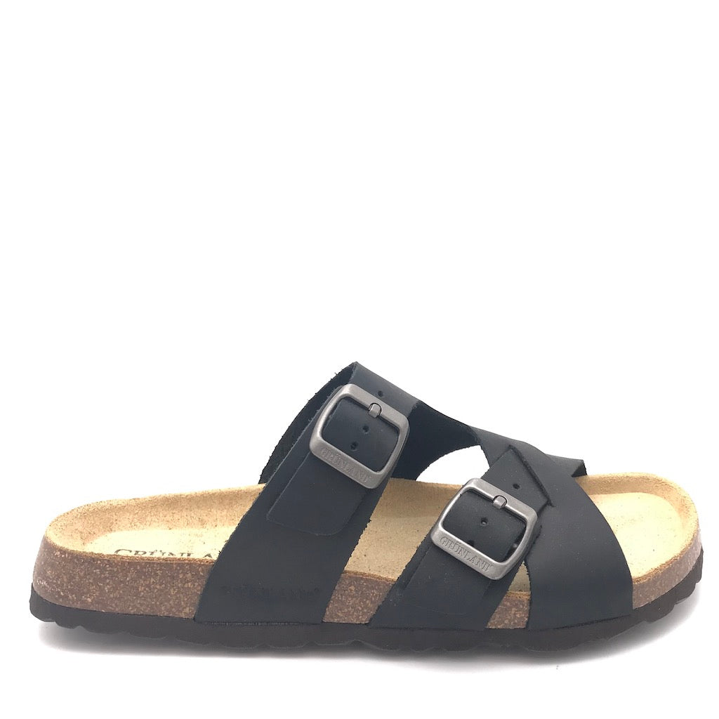 Zulian Calzature Ciabatta incrociata Bobo nera