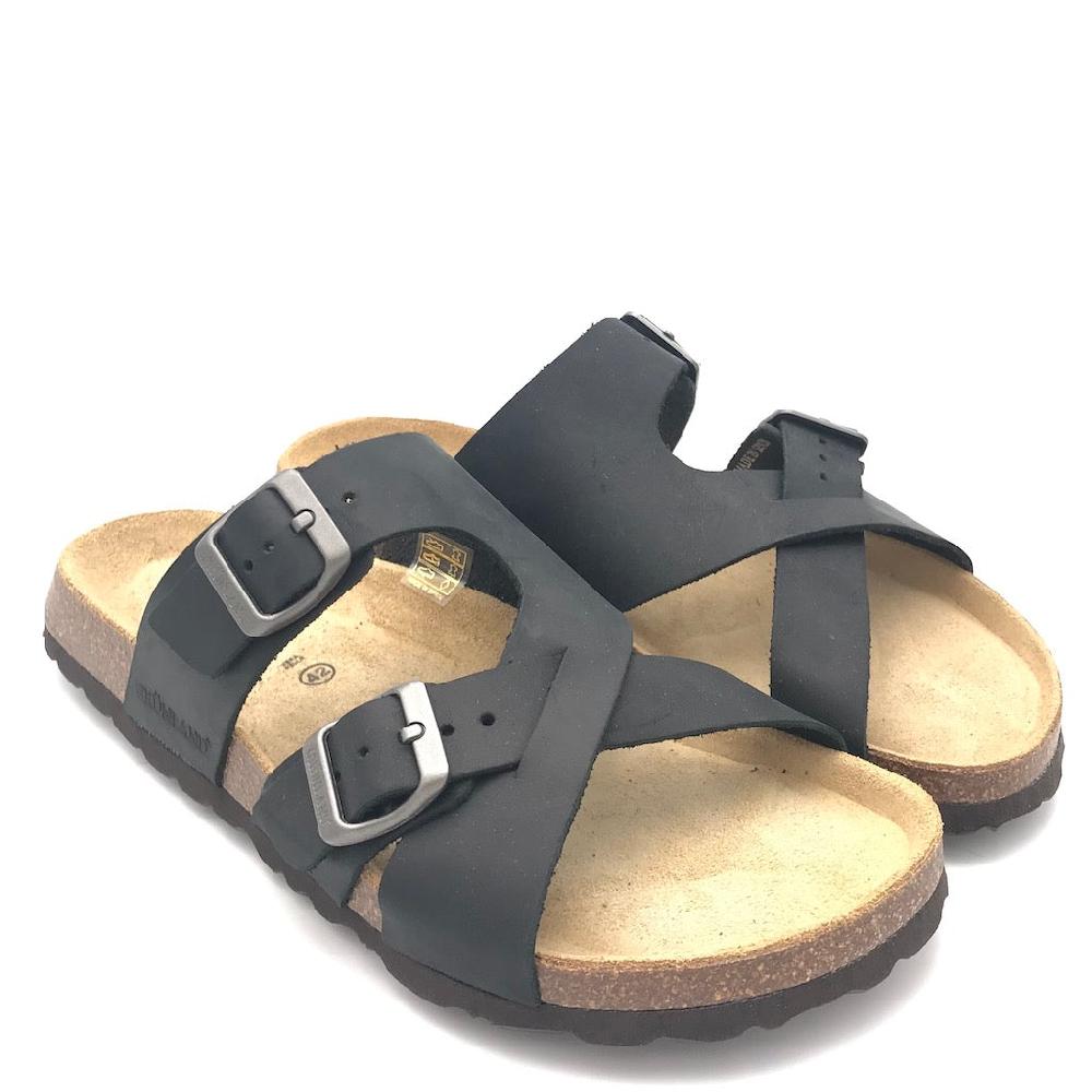 Zulian Calzature Ciabatta incrociata Bobo nera Sconto