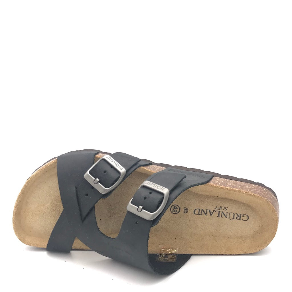 Zulian Calzature Ciabatta incrociata Bobo nera Sconto