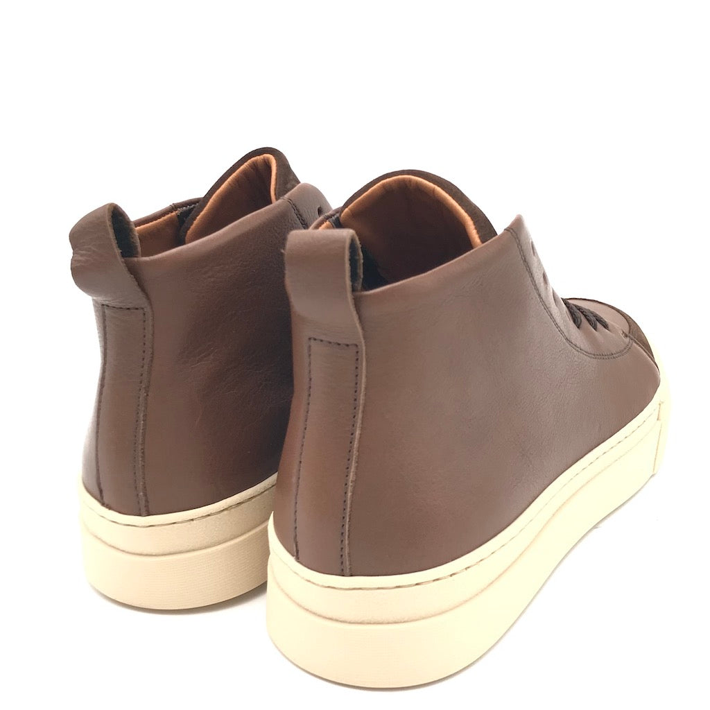 Zulian Calzature Sneakers alta marrone Italy