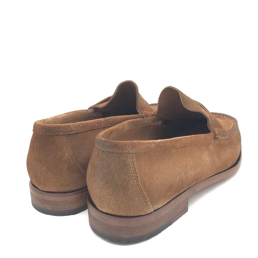Zulian Calzature Mocassino in velour taupe In Vendita