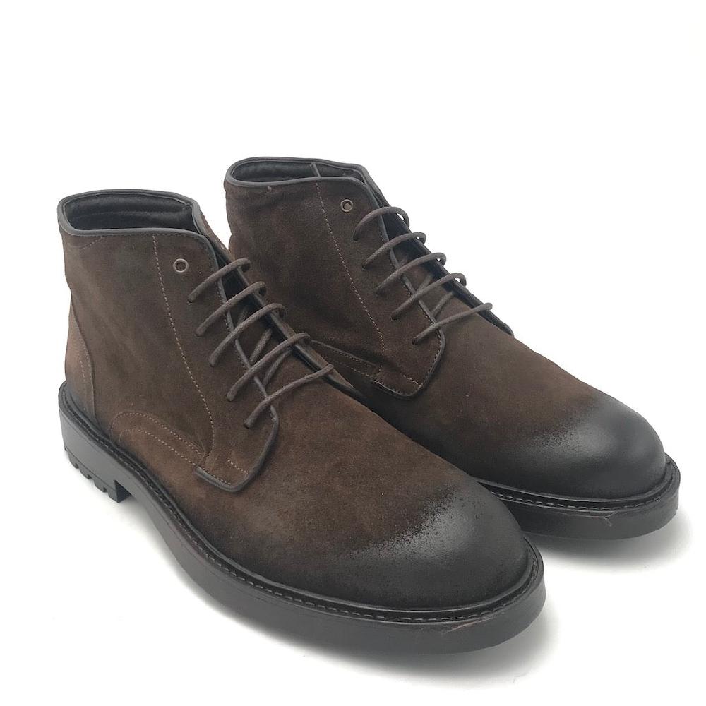 Zulian Calzature Stivaletto in crosta anticata terra Vendite Flash