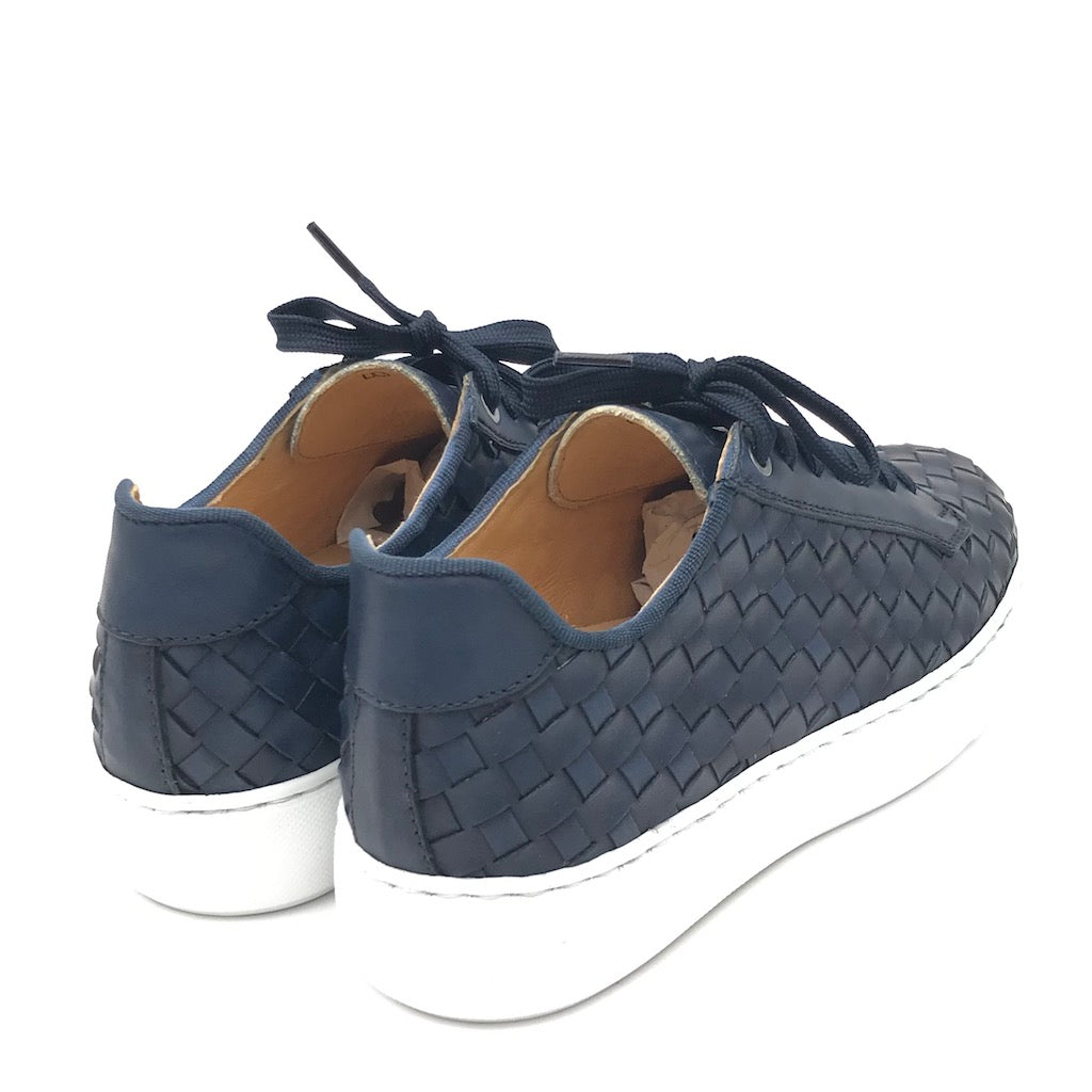 Zulian Calzature Sneakers intrecciata blu Italia