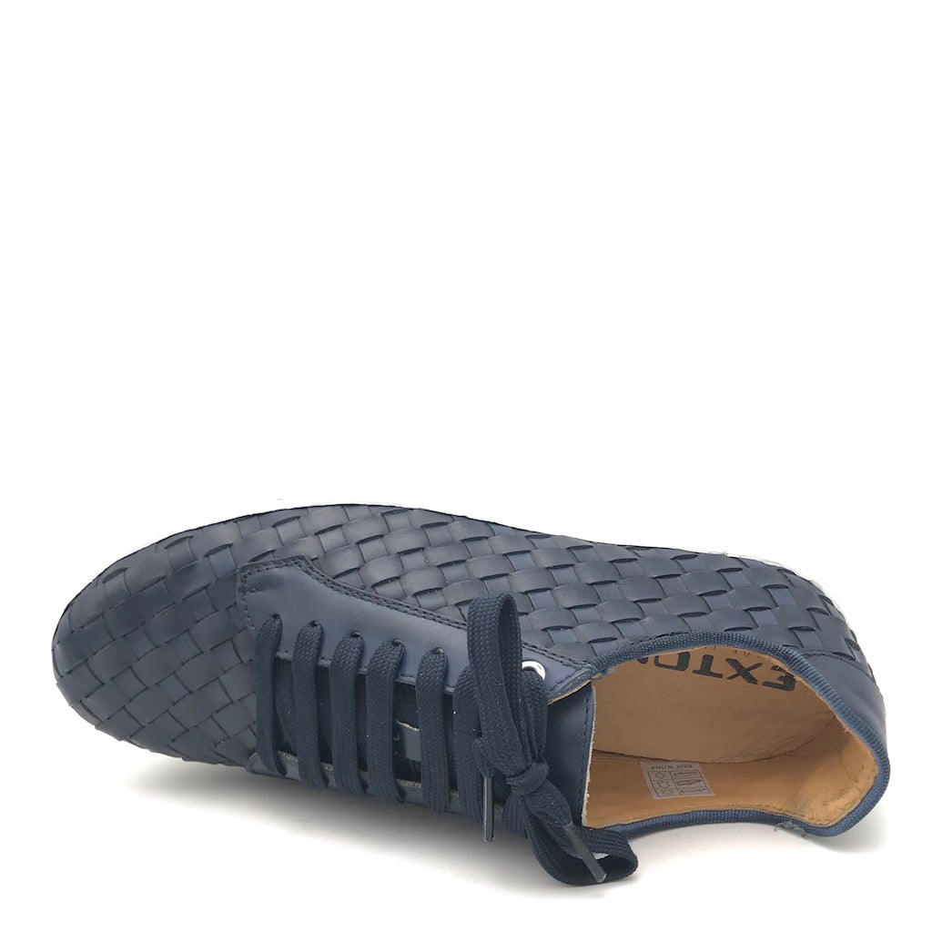 Zulian Calzature Sneakers intrecciata blu Italia