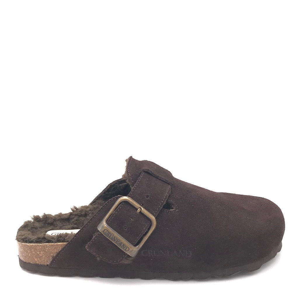 Zulian Calzature Ciabatta Sara shearling testa moro
