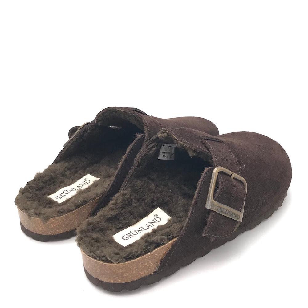 Zulian Calzature Ciabatta Sara shearling testa moro Consegna Veloce