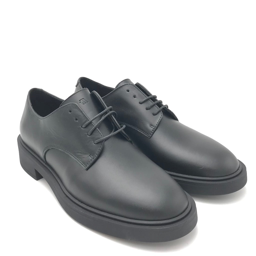 Zulian Calzature Allacciata in pelle nera Promozione Limitata