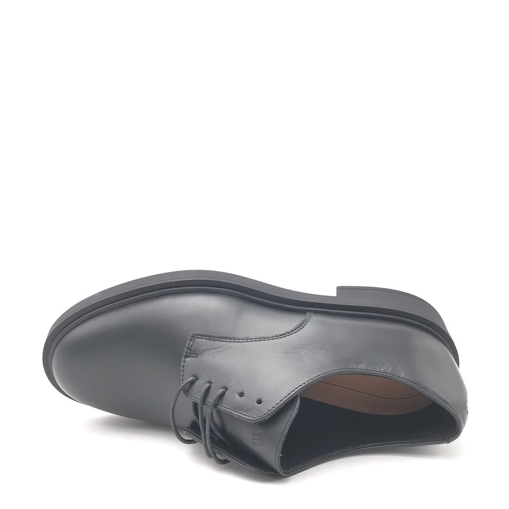 Zulian Calzature Allacciata in pelle nera Promozione Limitata