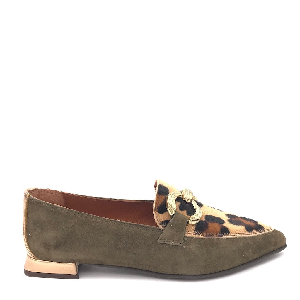 Zulian Calzature Mocassino macula leo verde