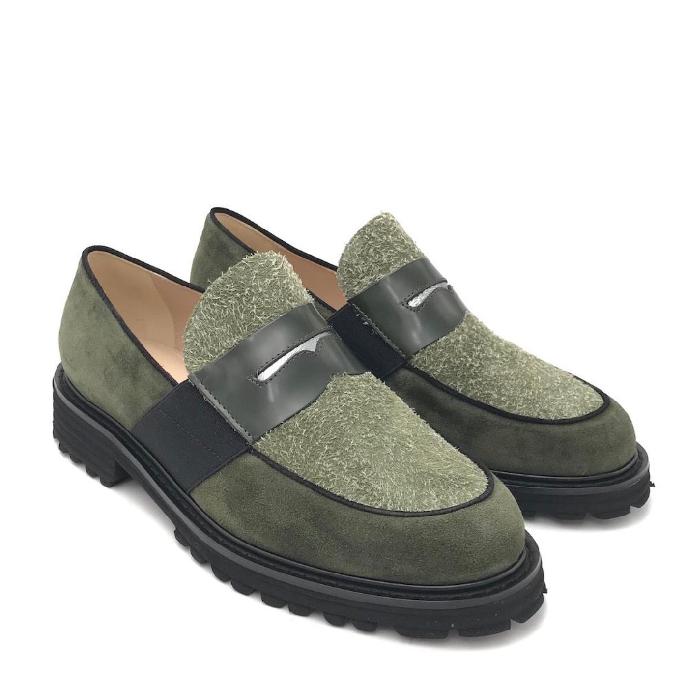 Zulian Calzature Mocassino Lina verde Shopping Online