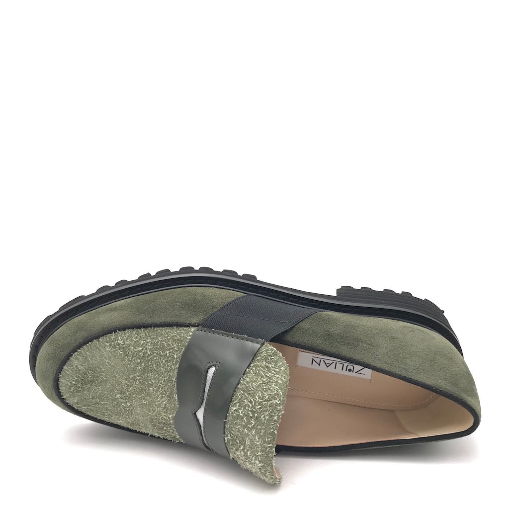 Zulian Calzature Mocassino Lina verde Shopping Online