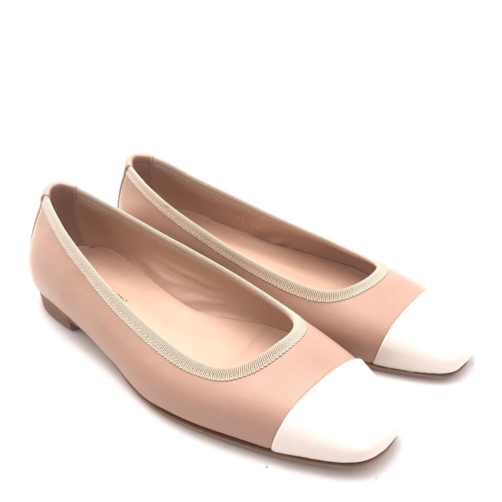 Zulian Calzature Ballerina bi-colore cipria Presa
