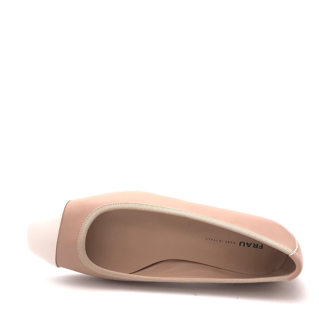 Zulian Calzature Ballerina bi-colore cipria Presa