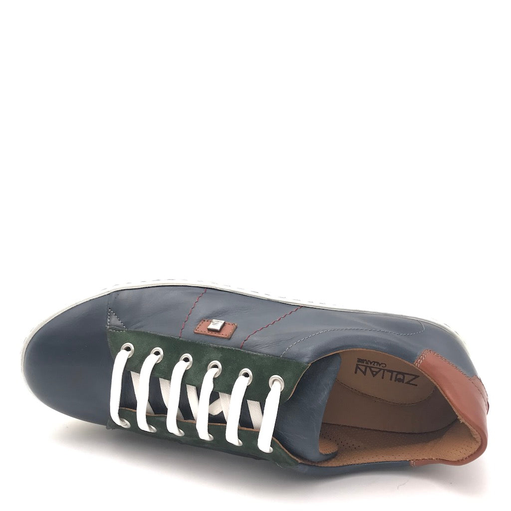 Zulian Calzature Sneakers Dylan blu Saldi Di Fabbrica