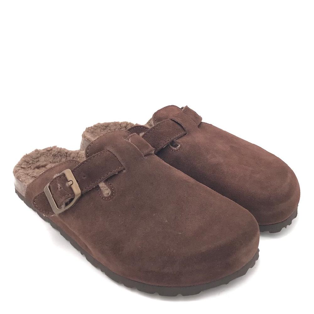Zulian Calzature Ciabatta Bobo shearling marrone Offerta speciale della fabbrica