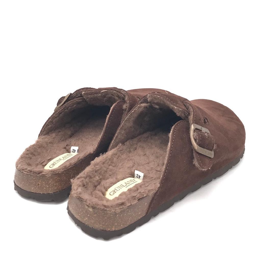 Zulian Calzature Ciabatta Bobo shearling marrone Offerta speciale della fabbrica