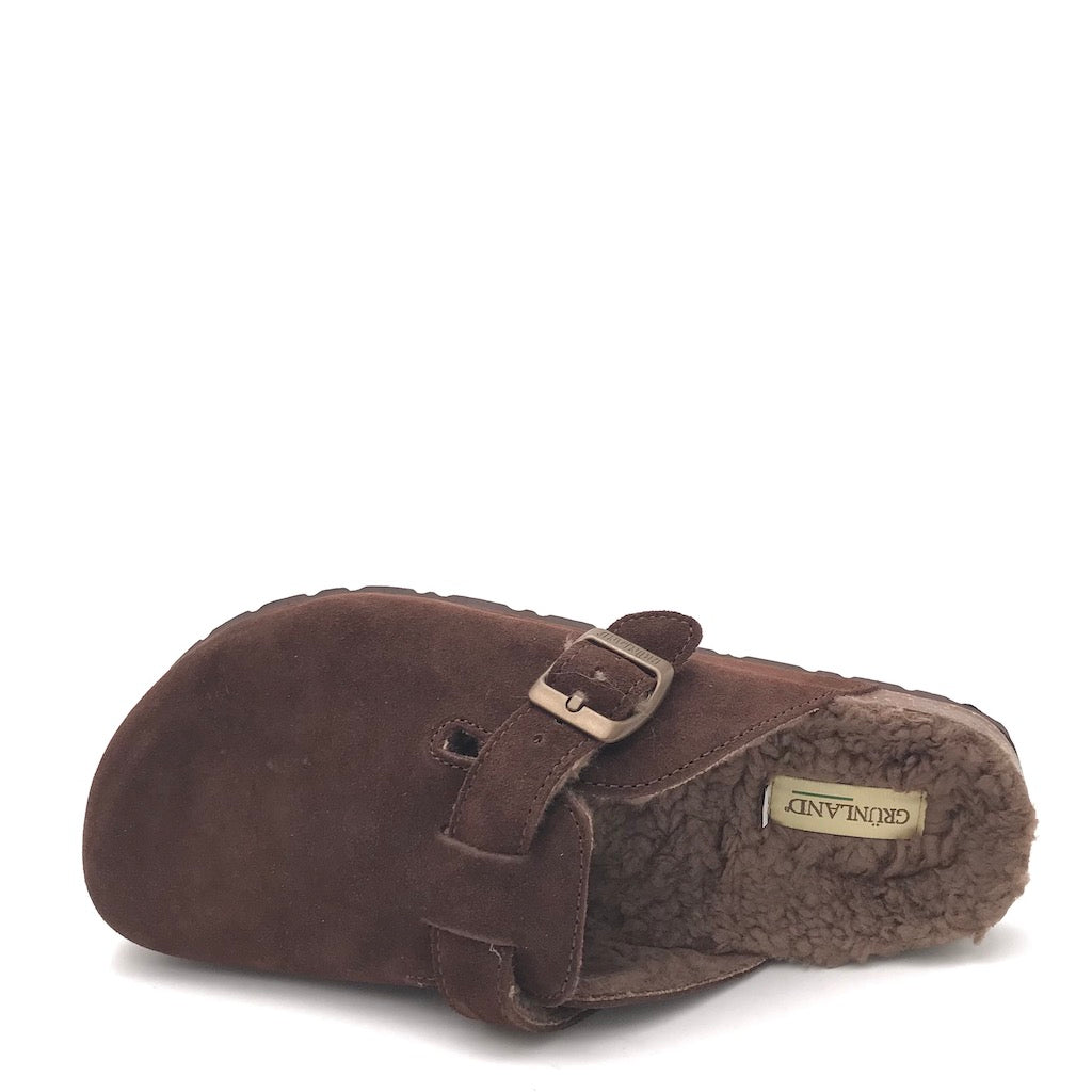 Zulian Calzature Ciabatta Bobo shearling marrone Offerta speciale della fabbrica