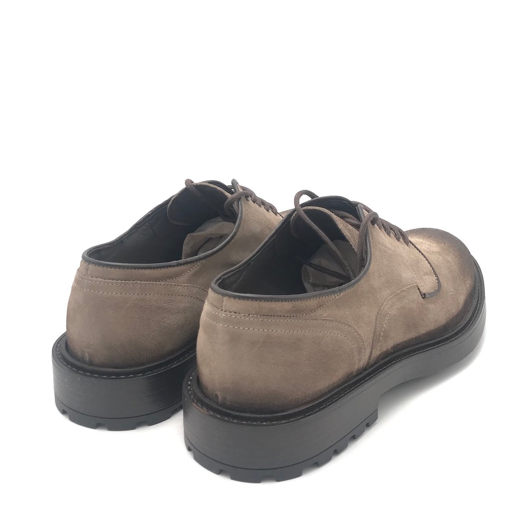 Zulian Calzature Allacciata in crosta anticata taupe Italy