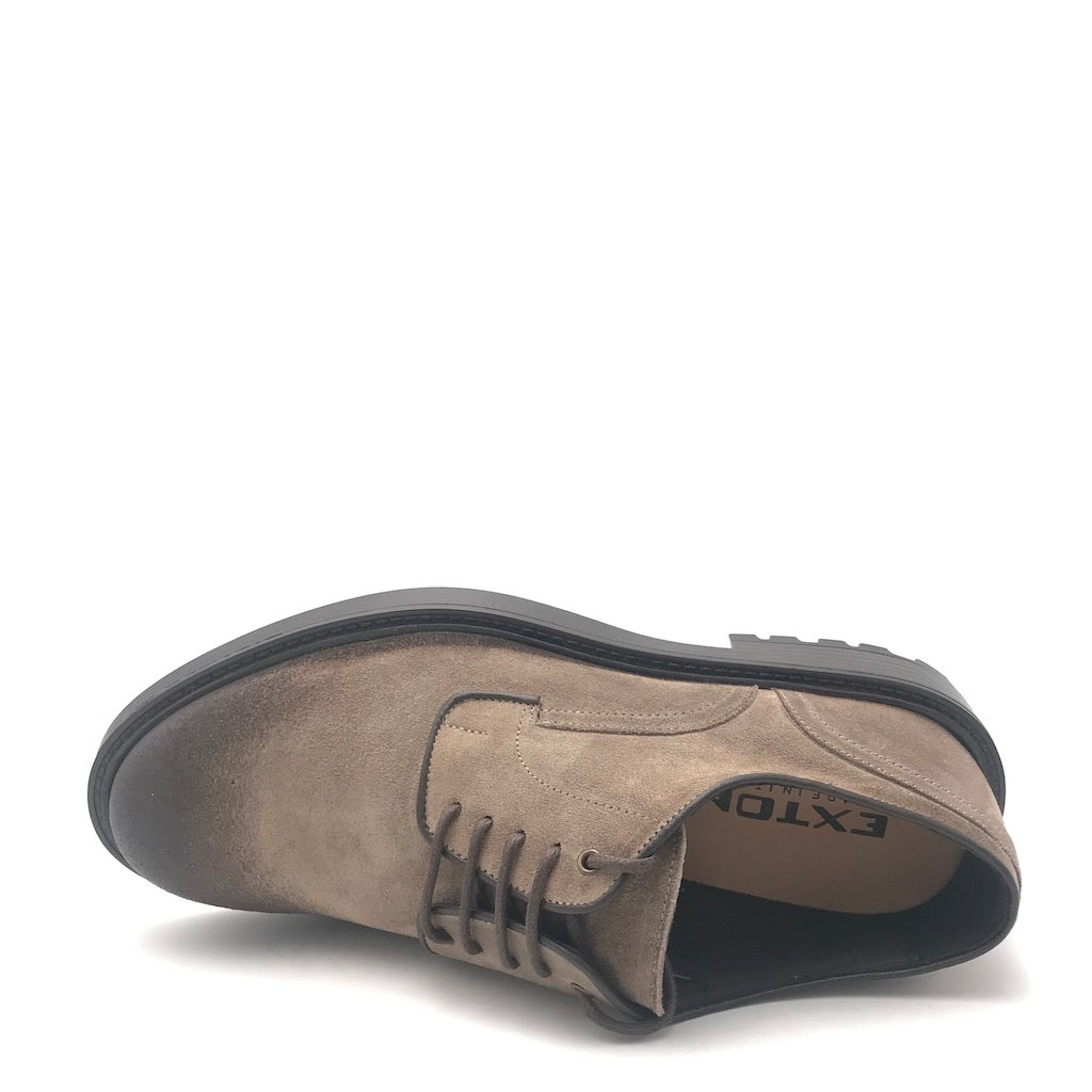 Zulian Calzature Allacciata in crosta anticata taupe Italy