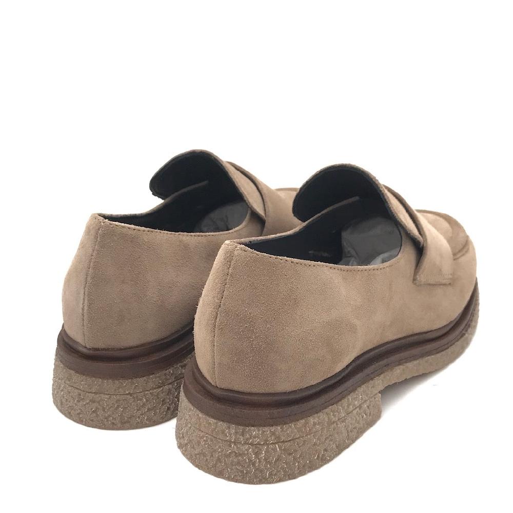 Zulian Calzature Mocassino Kipp in crosta taupe Outlet