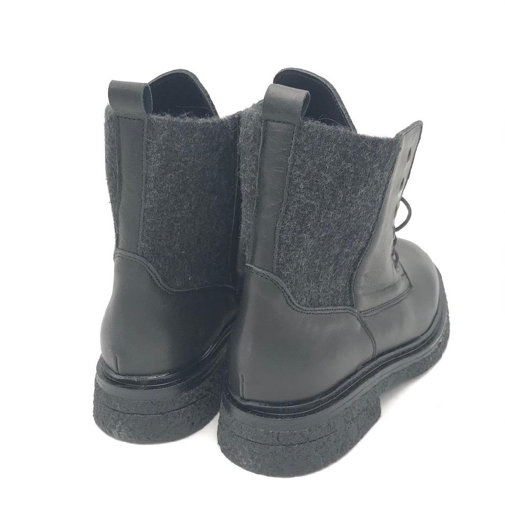 Zulian Calzature Anfibio Kipp in pelle nera In Vendita