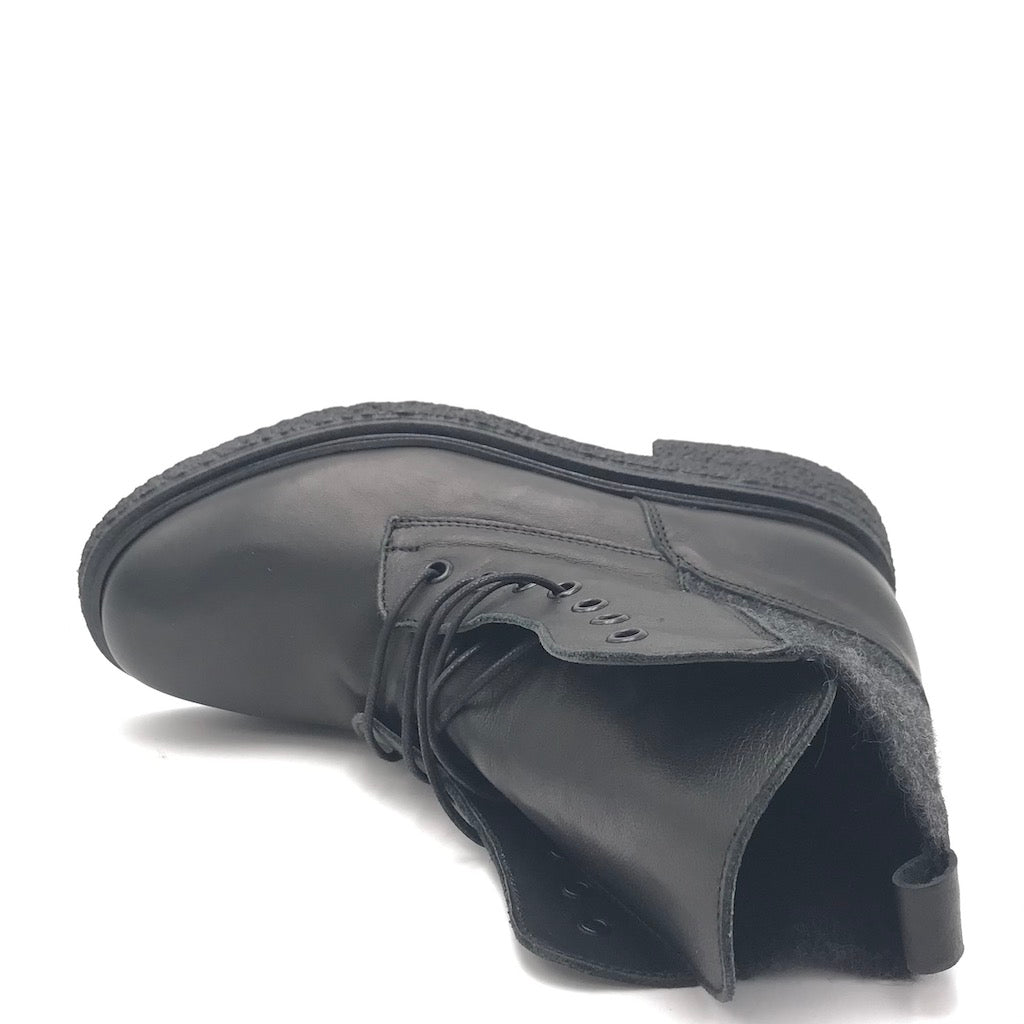 Zulian Calzature Anfibio Kipp in pelle nera In Vendita