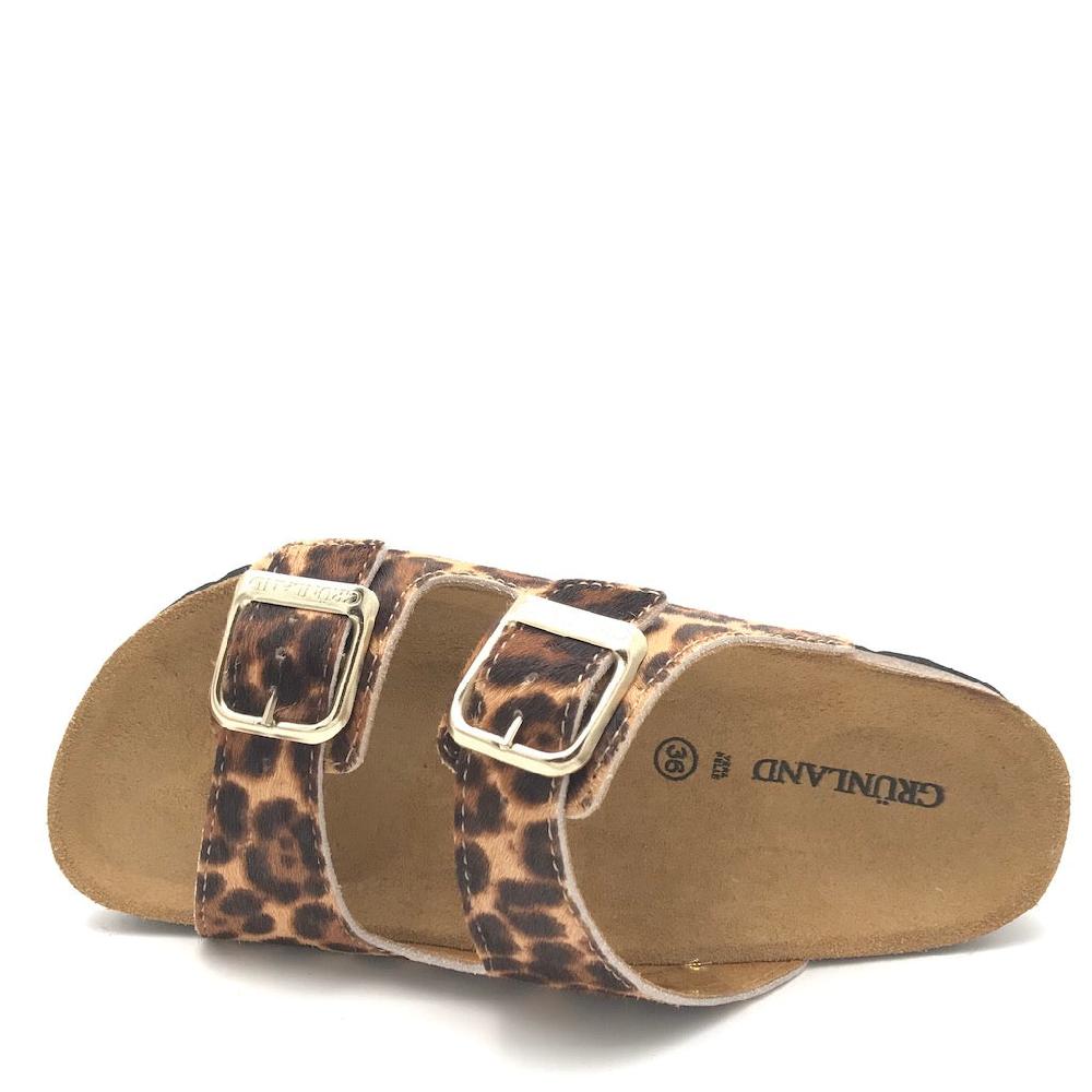 Zulian Calzature Ciabatta Sara doppia fibbia animalier Vendita Economica