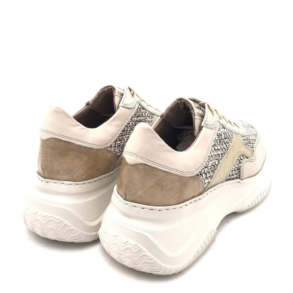 Zulian Calzature Sneakers in pelle latte Vendite Flash