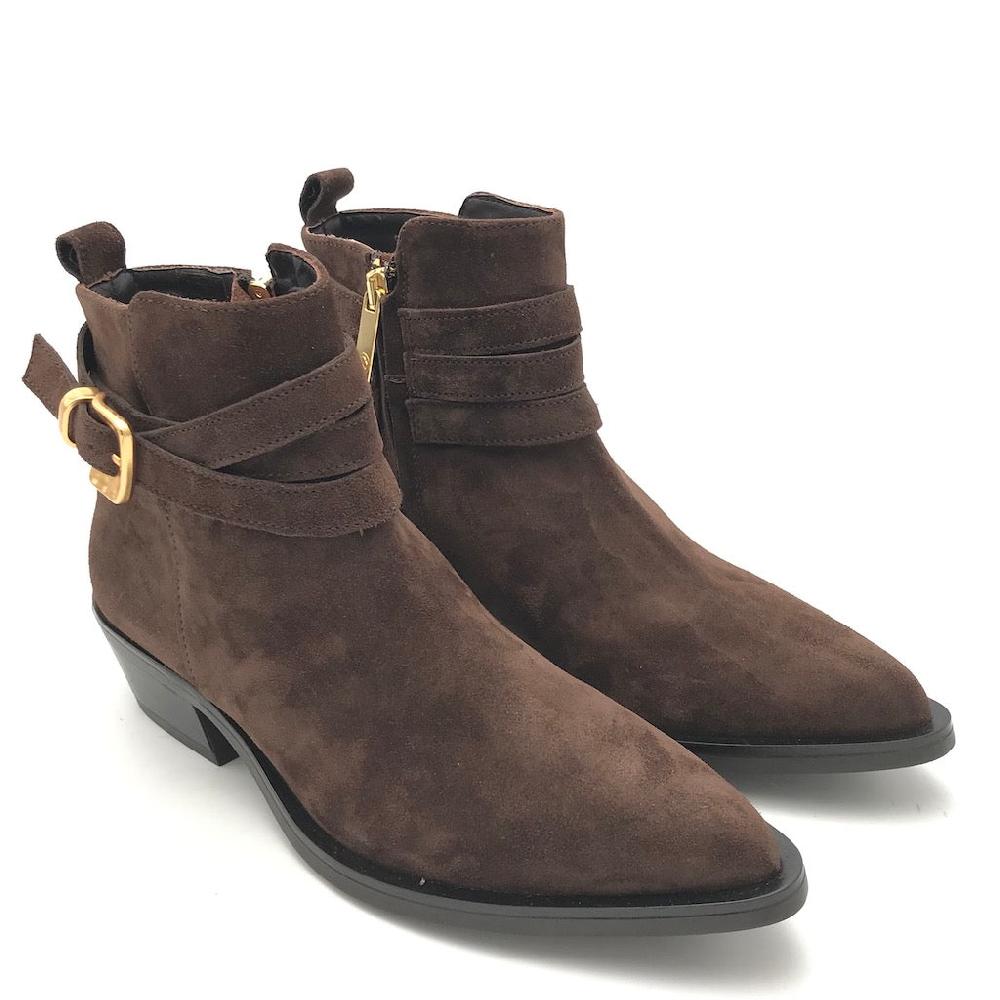 Zulian Calzature Texano in crosta moro Moda