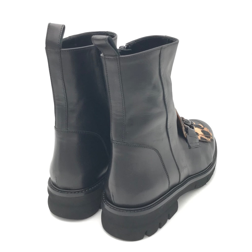 Zulian Calzature Tronchetto nero animalier Negozi Online