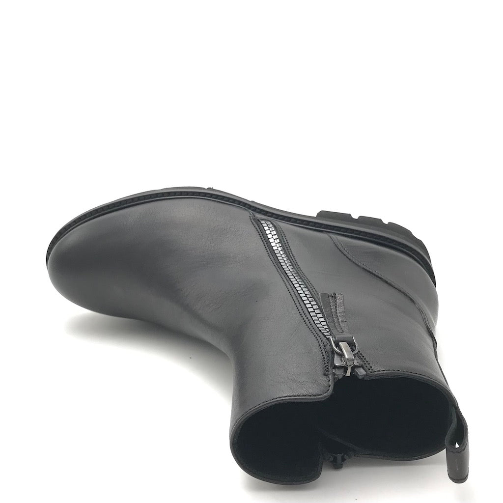 Zulian Calzature Tronchetto nero zip Promozione Limitata