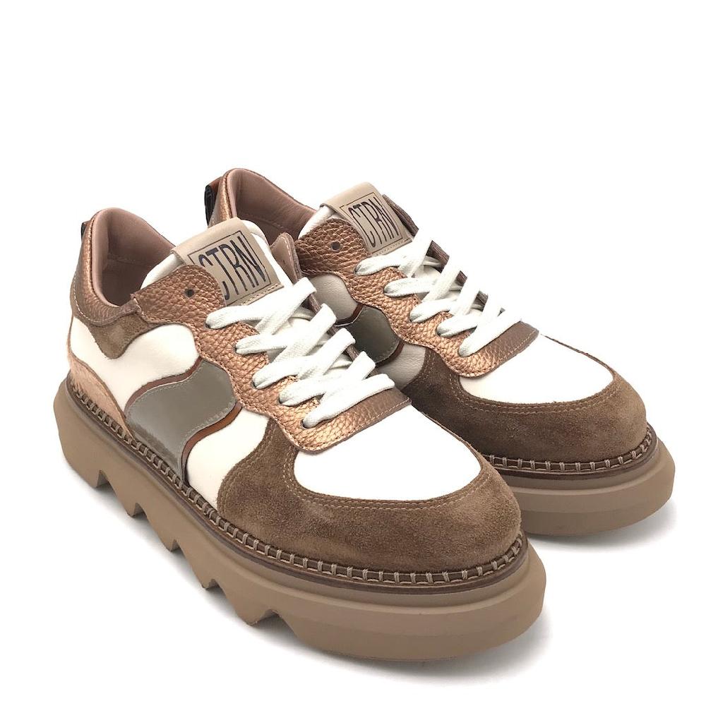 Zulian Calzature Sneakers in crosta castagna Offerta speciale