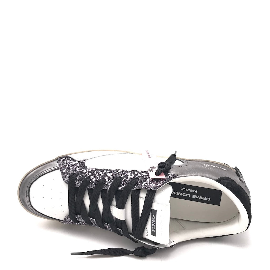 Zulian Calzature Sneakers SK8 Delux bianca-antracite Presa