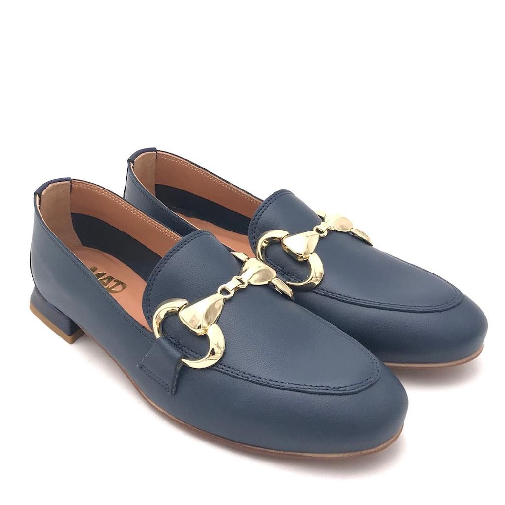 Zulian Calzature Mocassino nappa blu Saldi